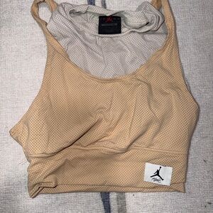 Air Jordan Tan Double Layered Crop Top